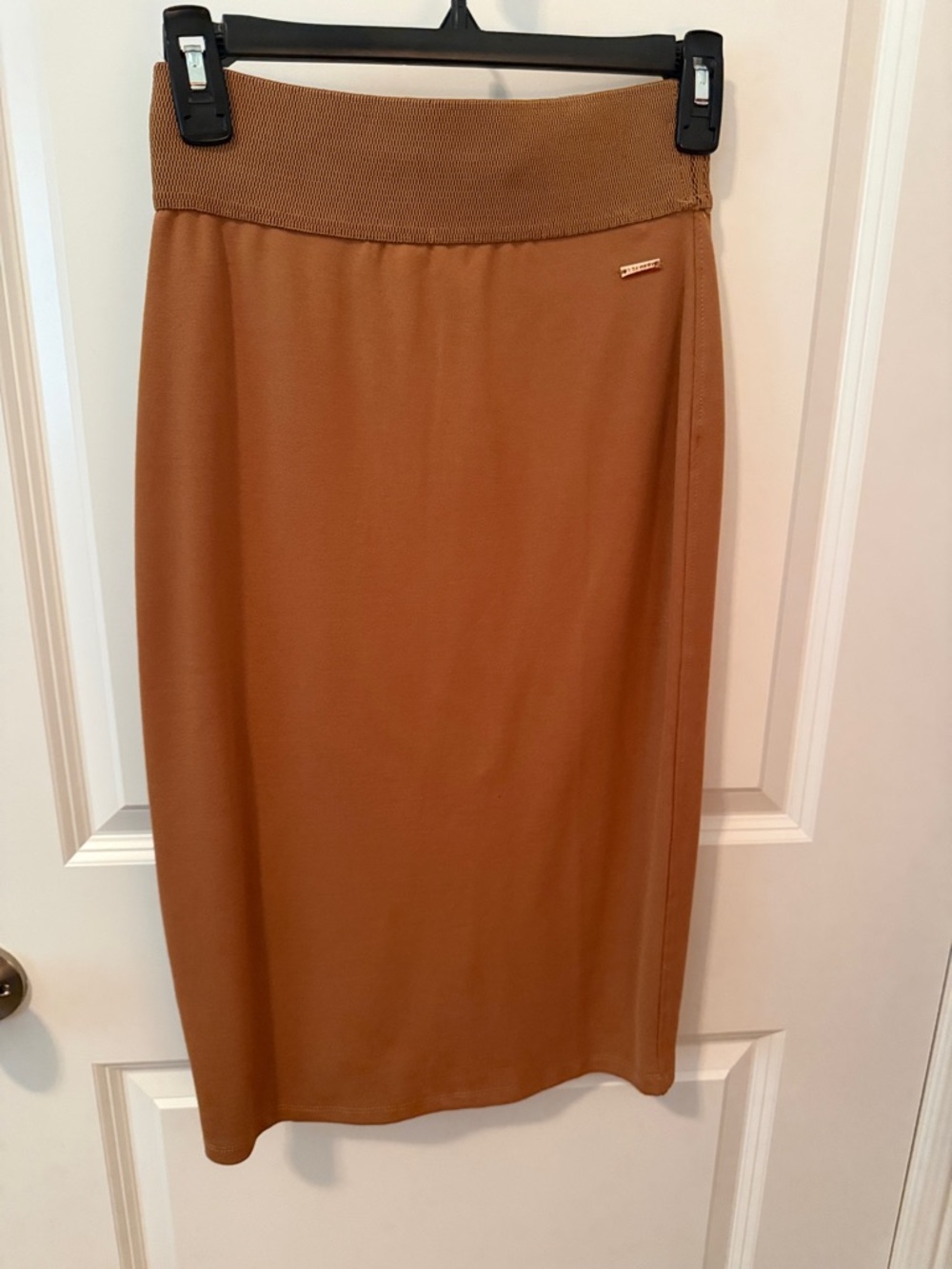 Tahari Camel Brown Pencil Skirt with Knit Waistband